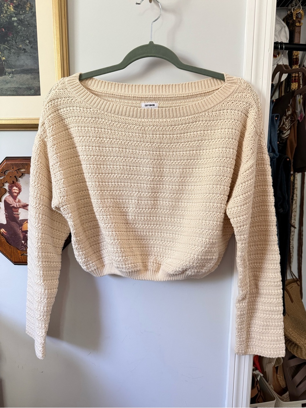 Cotton On Cropped Boatneck Sweater